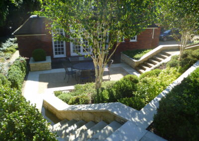 Finished large tree planting by Abbey Garden Design, Sussex