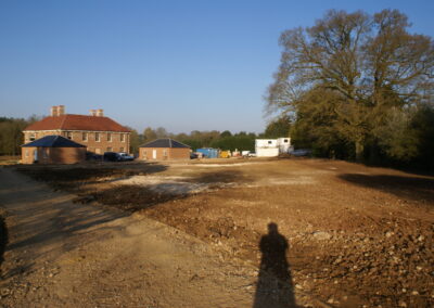Soft landscaping and planting in progress by Abbey Garden Design, Sussex
