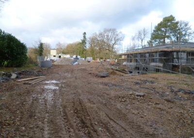 Water landscaping in progress by Abbey Garden Design, Sussex