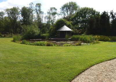 Finished water landscaping by Abbey Garden Design, Sussex