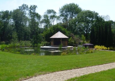 Finished water landscaping by Abbey Garden Design, Sussex