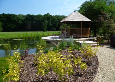 Finished water landscaping by Abbey Garden Design, Sussex
