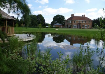 Finished water landscaping by Abbey Garden Design, Sussex