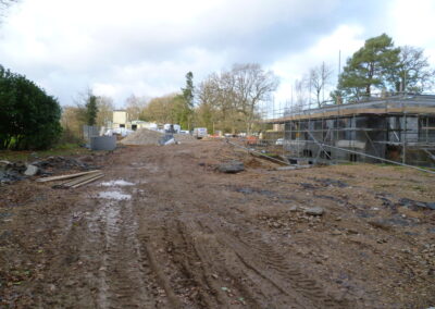 Water landscaping in progress by Abbey Garden Design, Sussex