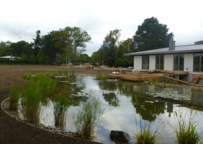Water landscaping in progress by Abbey Garden Design, Sussex
