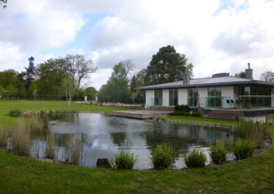 Finished water landscaping by Abbey Garden Design, Sussex