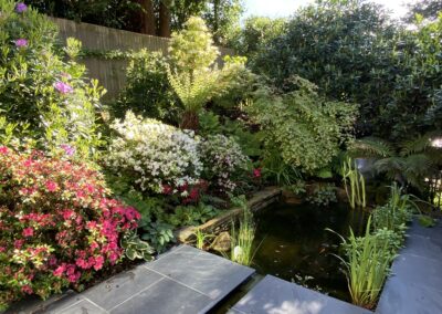 Finished water landscaping by Abbey Garden Design, Sussex