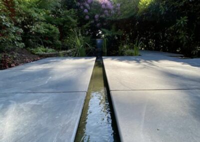 Finished water landscaping by Abbey Garden Design, Sussex