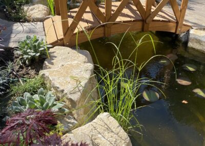 Finished water landscaping by Abbey Garden Design, Sussex