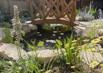 Finished water landscaping by Abbey Garden Design, Sussex